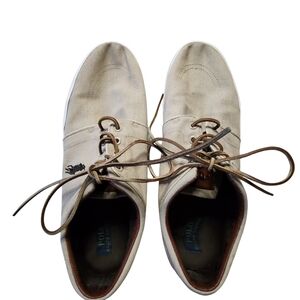 Polo Ralph Lauren Men's Tan Canvas Boat Shoes Size 14D